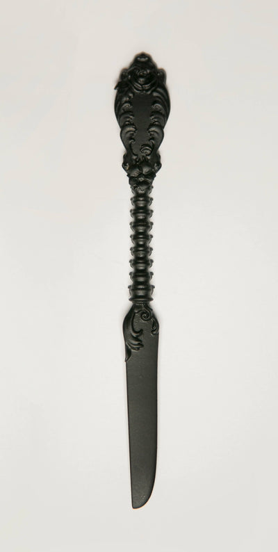 (BFM)MOU~Skeleton Strawberry Series Knife Fork Lolita Accessory black knife  