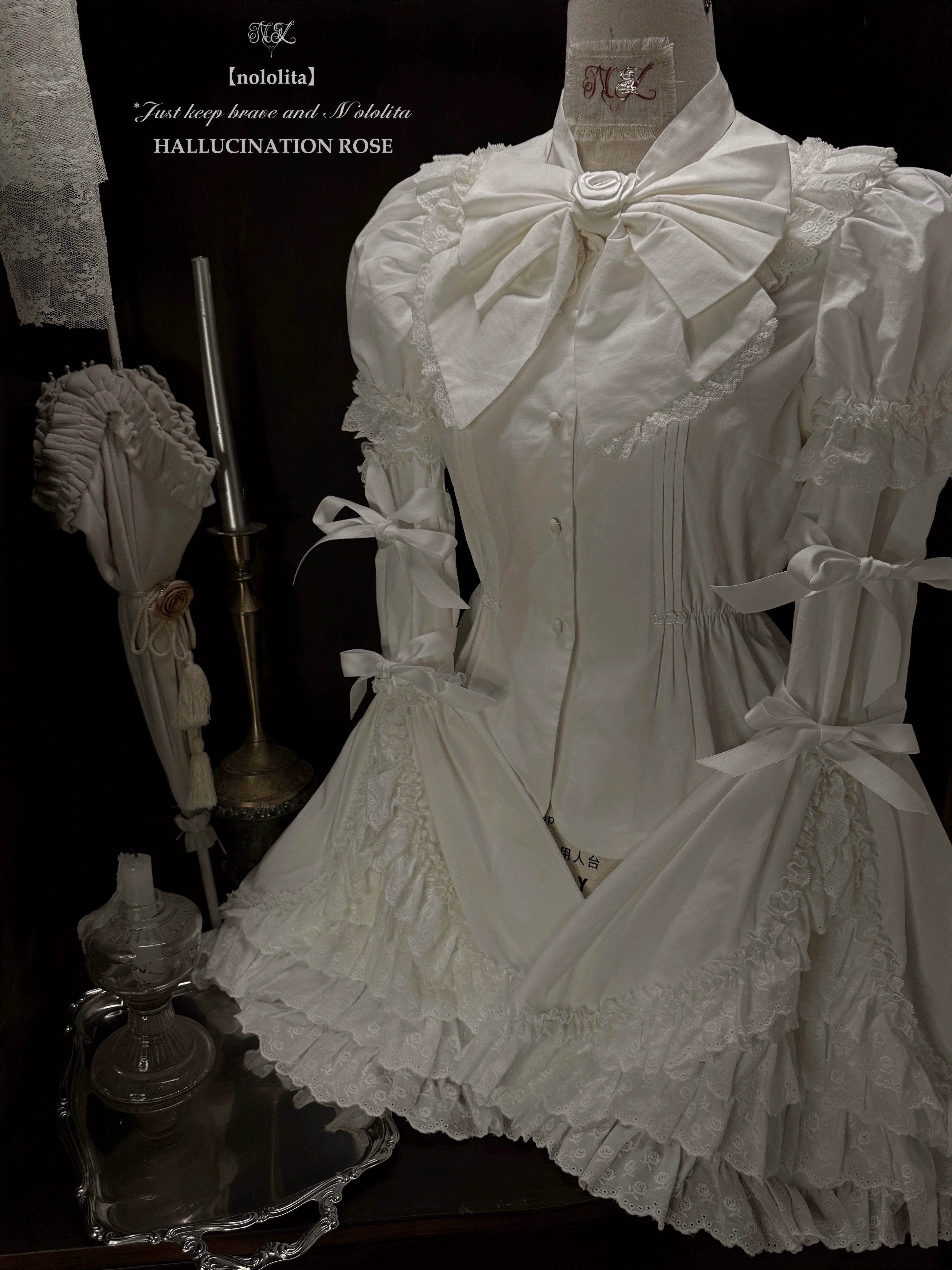 Nololita~Nightingale~Old School Lolita Shirt with Detachable Sleeves 41944:720454