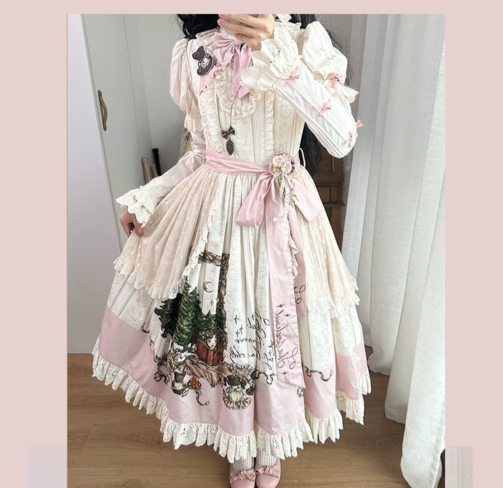 NanShengGe~Girl's Story Book~Plus Size Sweet Lolita OP Dress Two-piece Dress Suit 40704:673366