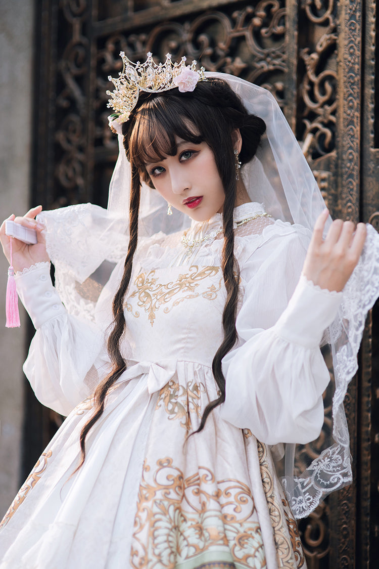(Buyforme)Neverland~Mucha Empire Open Front Classic Long Lolita JSK   