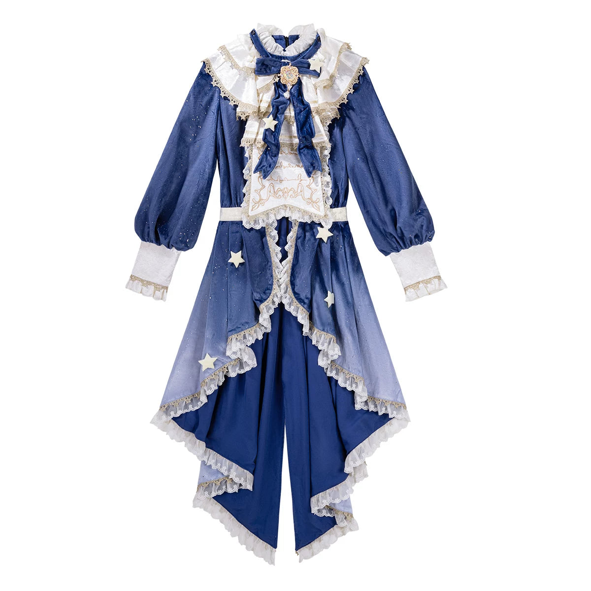 Dream Cloud - Ouji Lolita High-Low Tailcoat, Puffy Lantern Shorts (L M S XL) 44443:809143