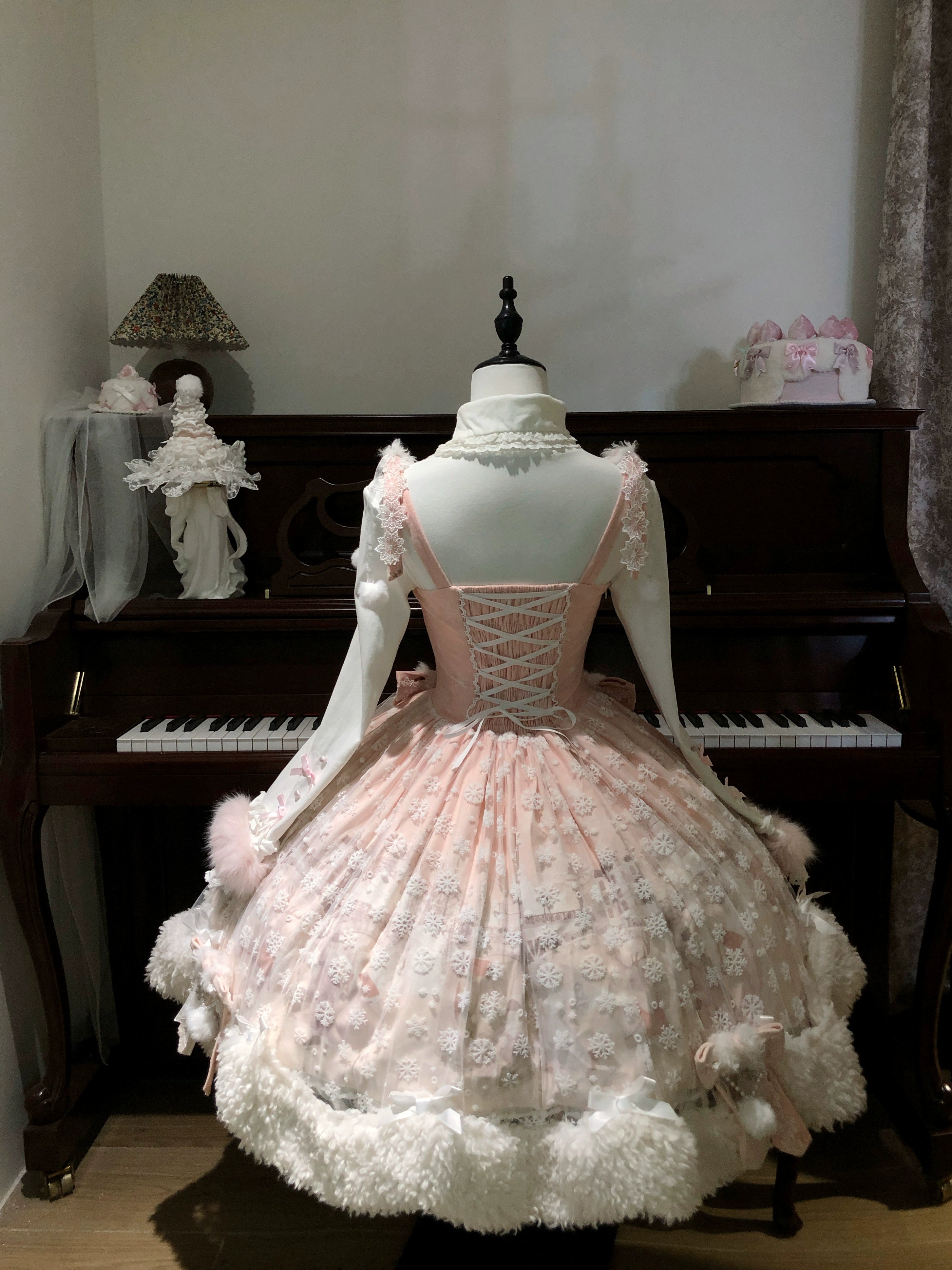 Jiuniangtutao - Edelweiss Moment - Fluffy Sweet Lolita JSK, Snow Details 44264:801704