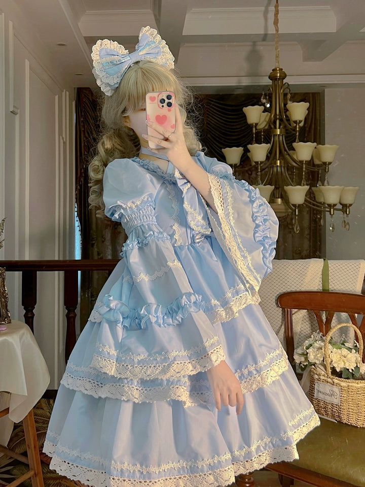 Sugar Girl~Sweet Lolita OP Dress Detachable Sleeves   