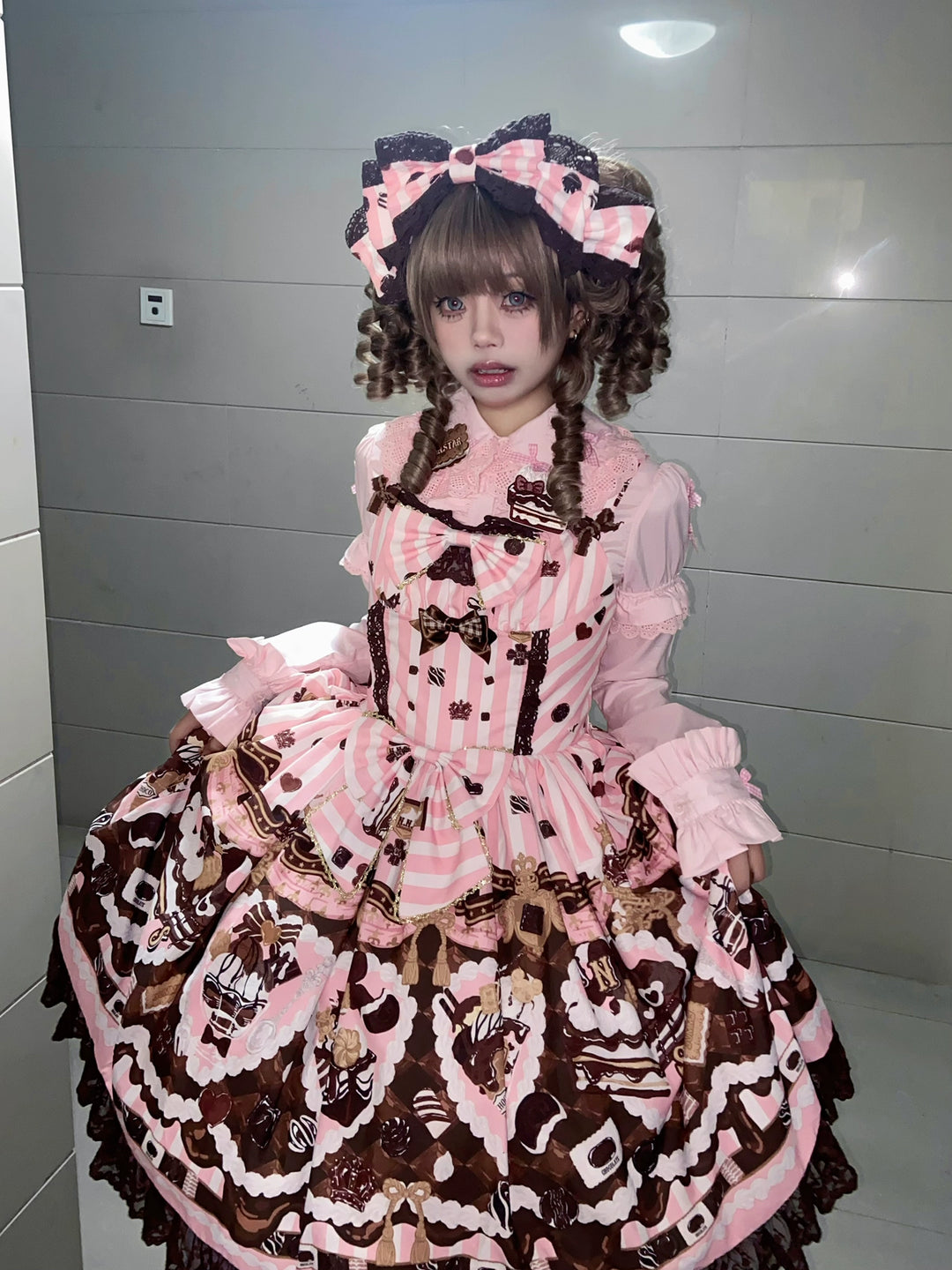 Nn Star~Royal Chocolate 2.0~Sweet Lolita Dress Suit Cute Print Lolita OP and JSK