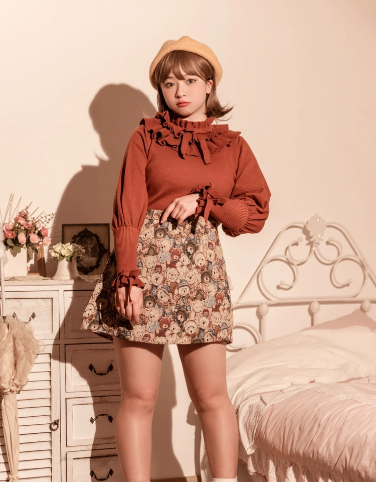 Miaoplus~Sweet Lolita Knit Sweater Long Sleeve Winter Lolita Top   