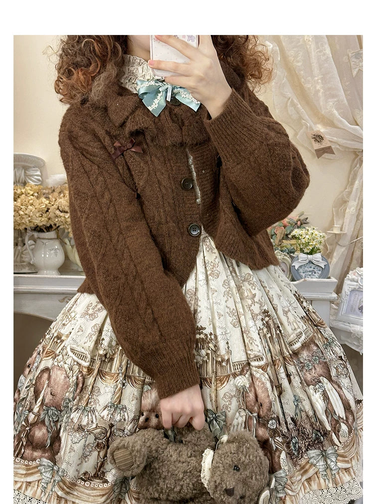 Napoleon Pastry - Sweet Lolita Cardigan, Detachable Bows