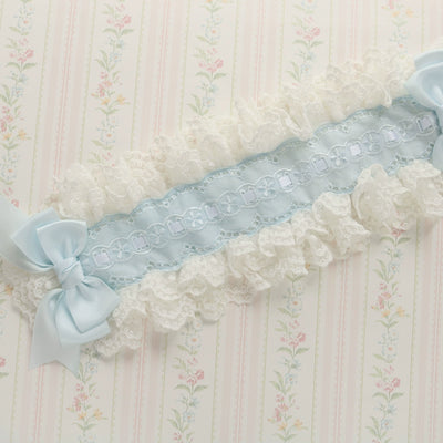 Creamy bubbles~Elegant Lolita Blue-white Hairband   