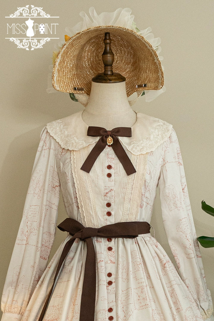 (Buyforme)Miss Point~Forest Lolita Lantern Sleeve OP Casual Dress 29482:341864