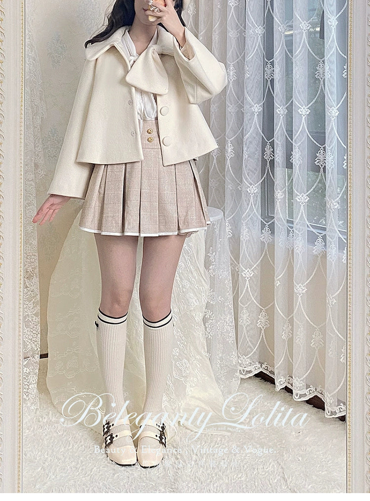 Beleganty~Annie~Retro Lolita Short Coat Woolen Bell Sleeve Outwear   