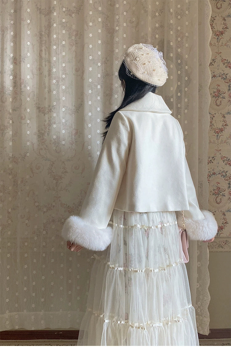 Beleganty~Annie~Retro Lolita Short Coat Woolen Bell Sleeve Outwear   