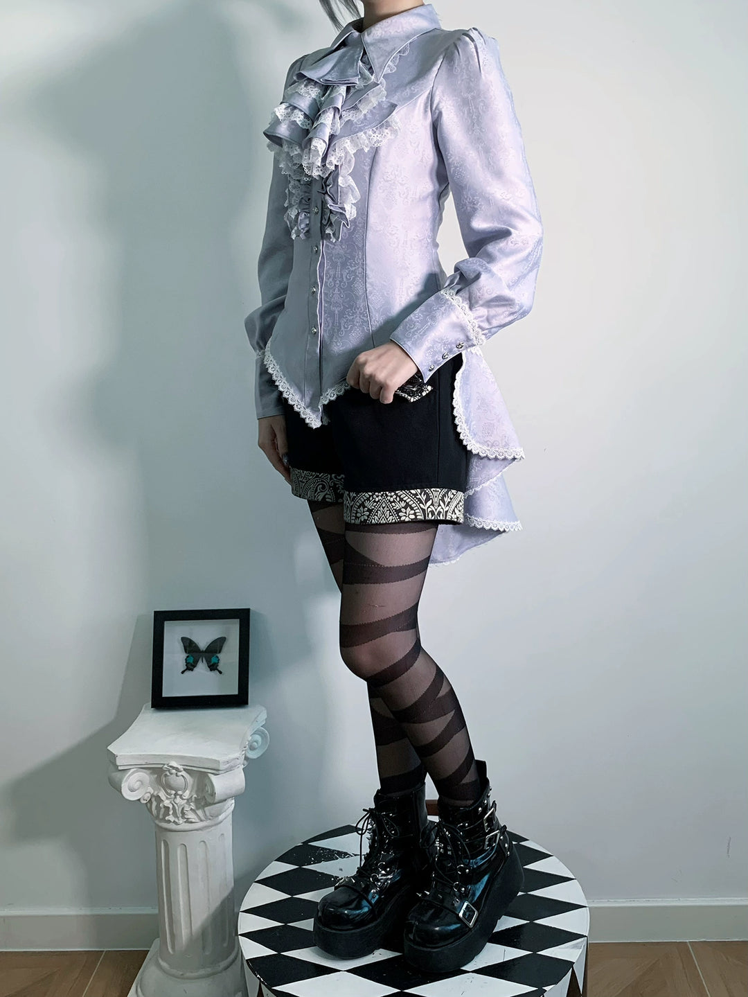 Little Dipper~Cold Rice~Ouji Lolita Shirt Long Sleeve Prince Blouse (2XL L M S XL) 41652:710632