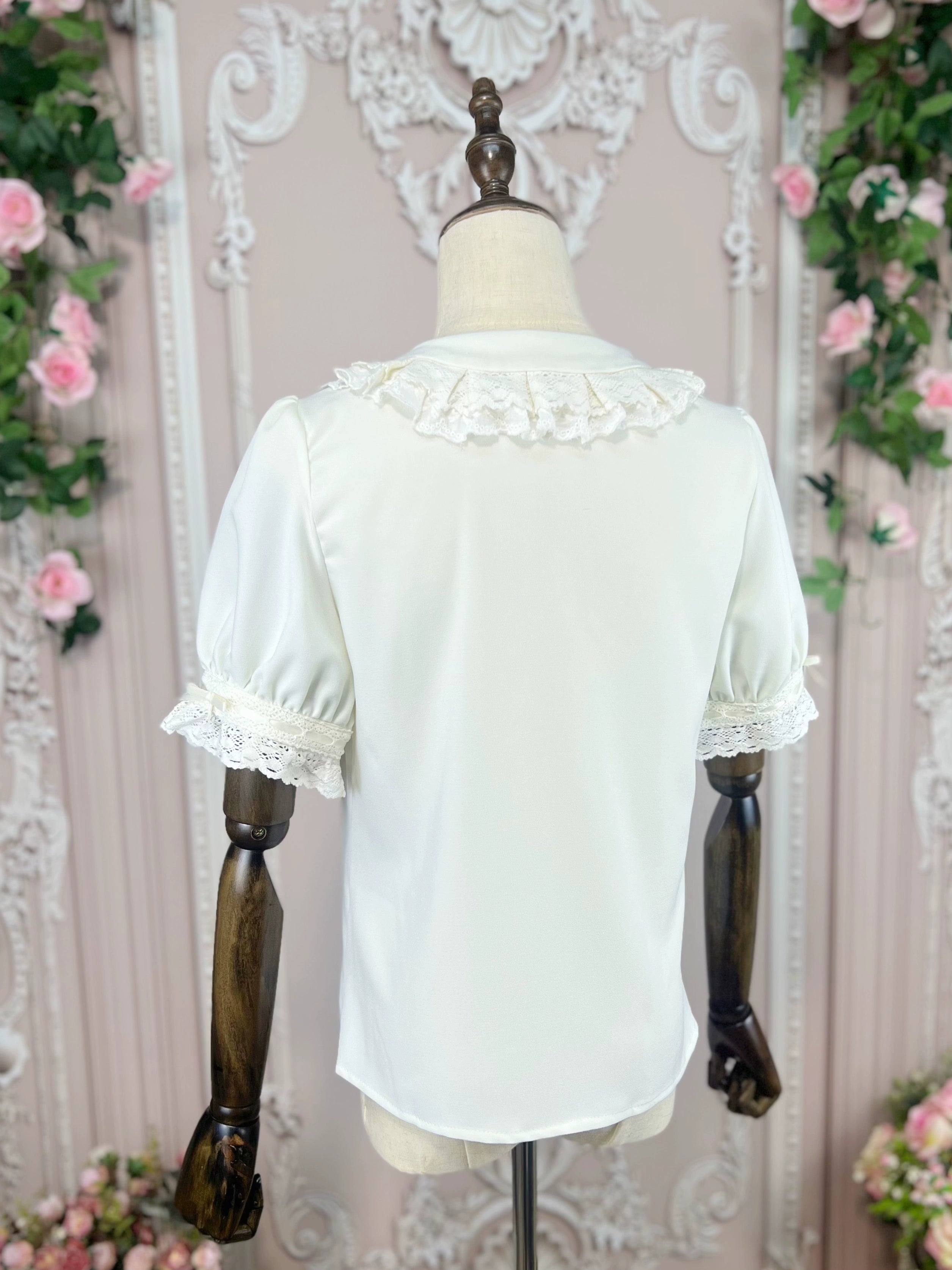 DMFS - Sweet Lolita Shirt Vintage Doll Collar Summer Top