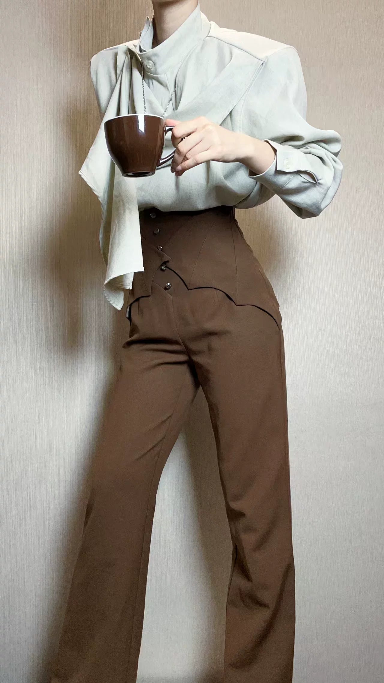 Earl of Drooping Wings - Ouji Lolita Flared Pants, Batwing Decoration 44550:812535