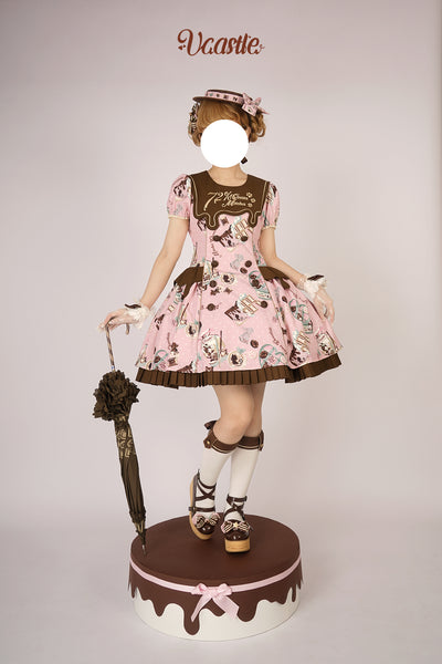 Vcastle~Mocha Choc~Kawaii Lolita OP Dress Multicolors   