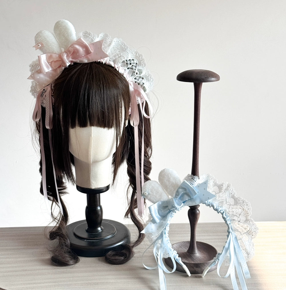 MAID - Sweet Lolita Bunny Ear Headband, Customizable Color 44109:795740