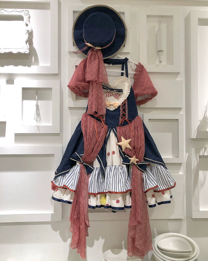 (BFM)Puppet Night~Circus Troupe~Daily Sweet Lolita Halter Dress   