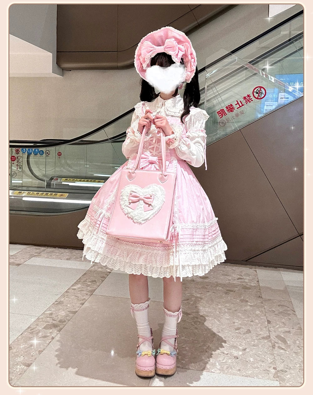 Pure Diary - Sweet Lolita Cotton JSK Dress, Tiered Back Skirt 44760:821161