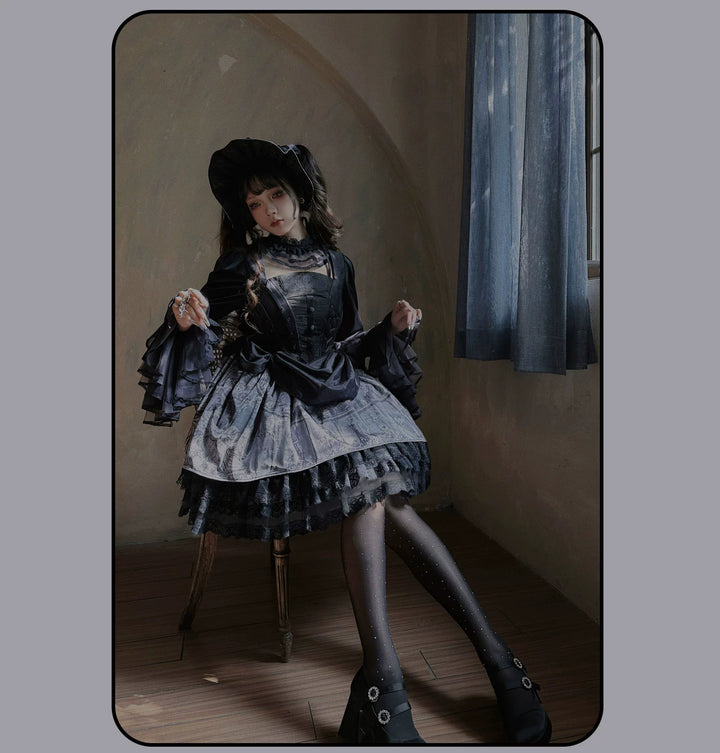 Susin Lolita~Star Disk~Gothic Lolita Dress Elegant OP Dress and Coat