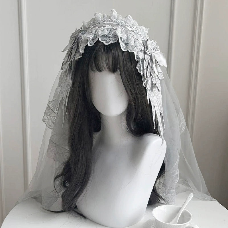 With PUJI - Letter and Poetry · Humanoid Robot - Silver Gothic Lolita Mermaid Skirt Set 43861:787613