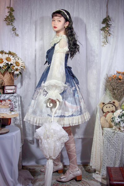 Amnesia~Dream Whale Island~Elegant Lolita V-shaped Neckline JSK   