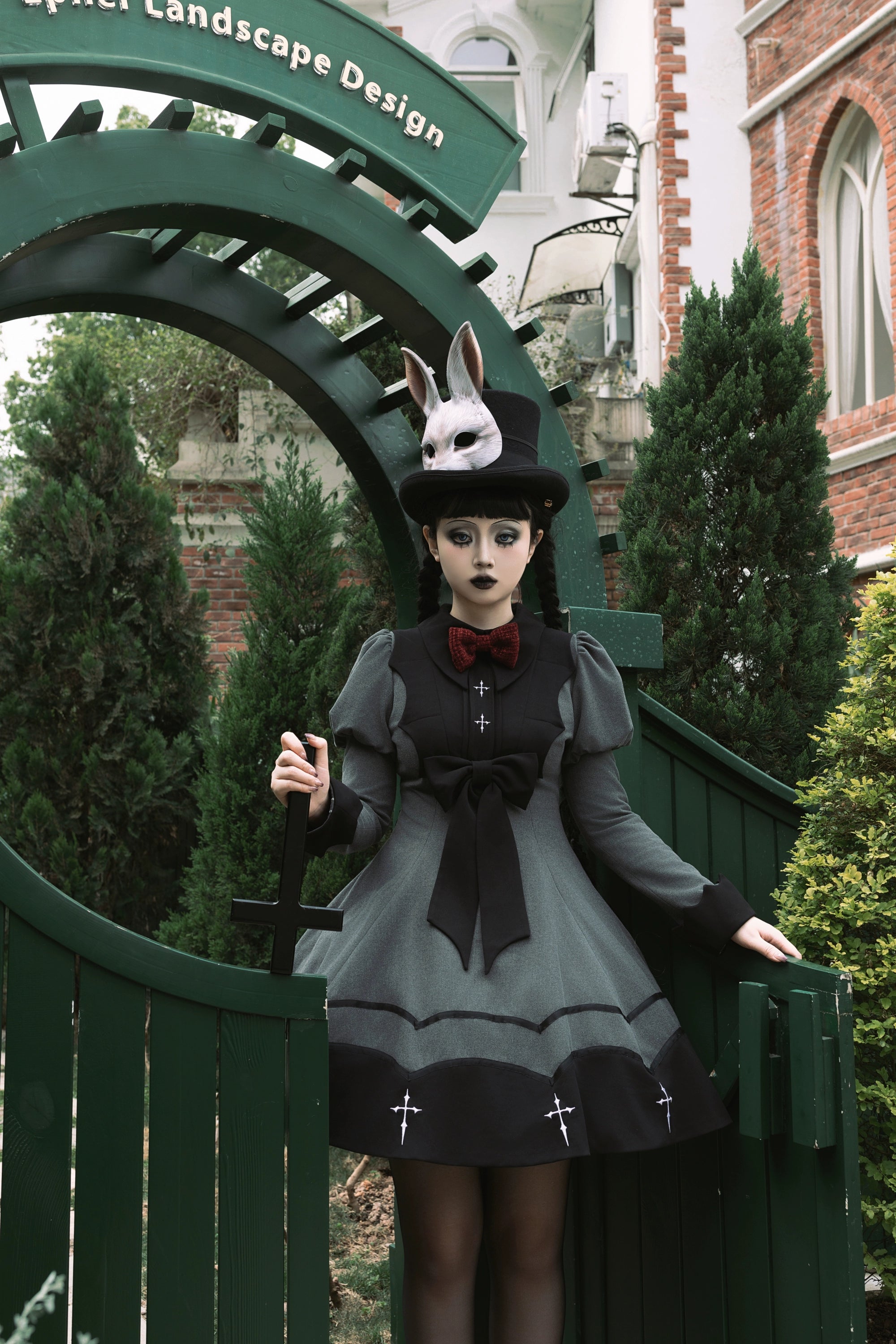 Polaris Lolita - Vampire Princess - Bat-Inspired Halloween Gothic Lolita OP Dress 43386:774869