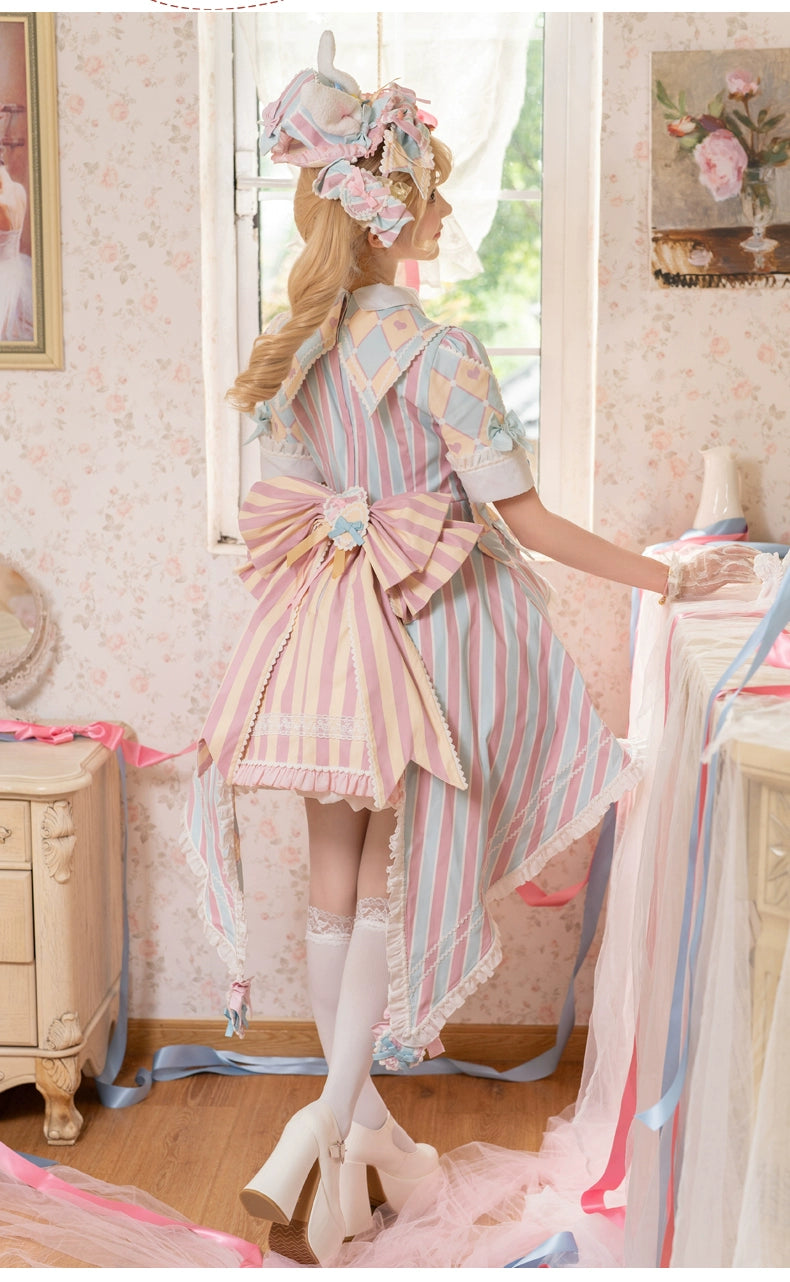 Sakurahime~Werid Theatre~Sweet Lolita Blackpink Stripe OP 21518:342484