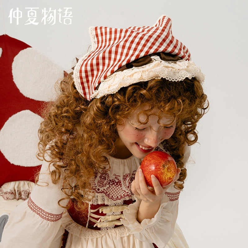 (Buyforme)Summer Fairy~Red Riding Hood Series Accessories Flower Hairband Bnt Brooch Socks   