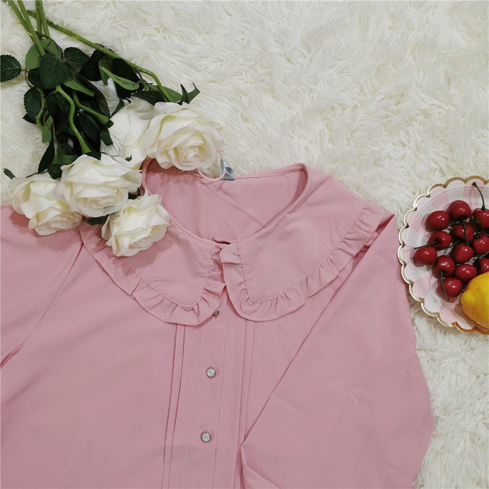 Niu Niu~Plus Size Lolita Blouse Long Sleeve Shirt   