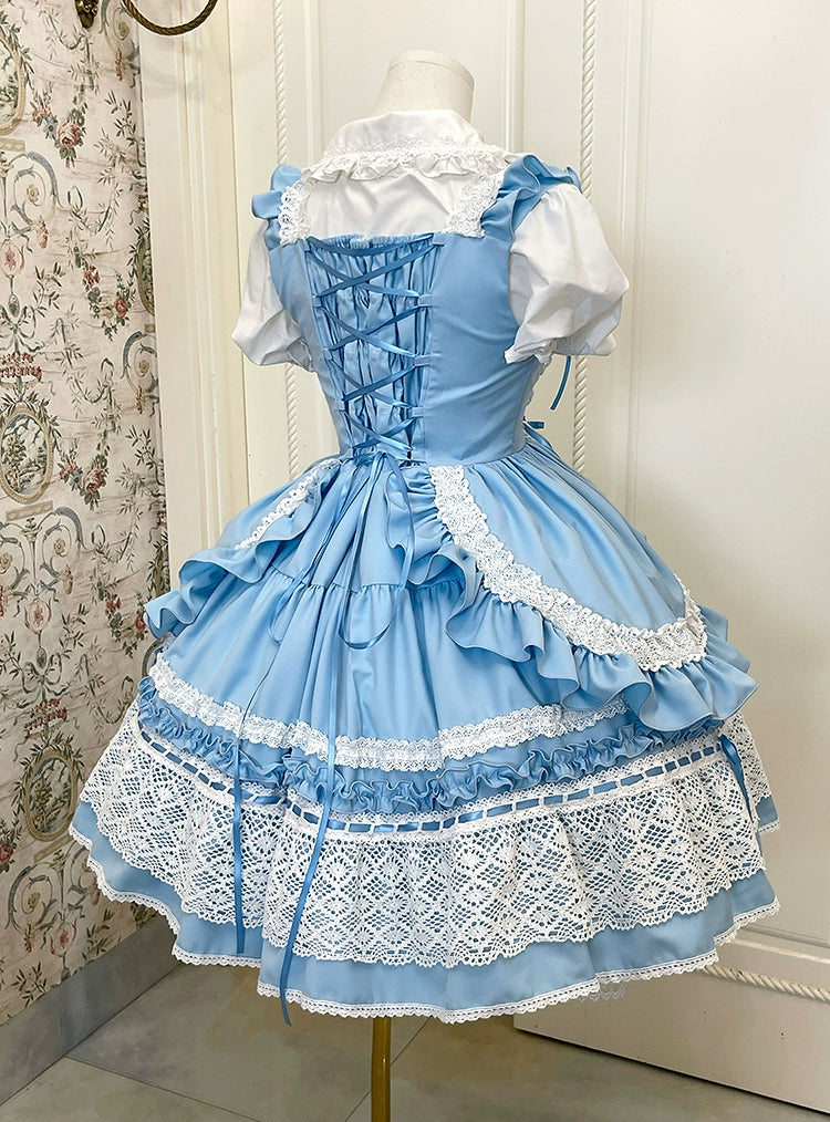 Old School Lolita JSK Dress With Heart-Shaped Decoration