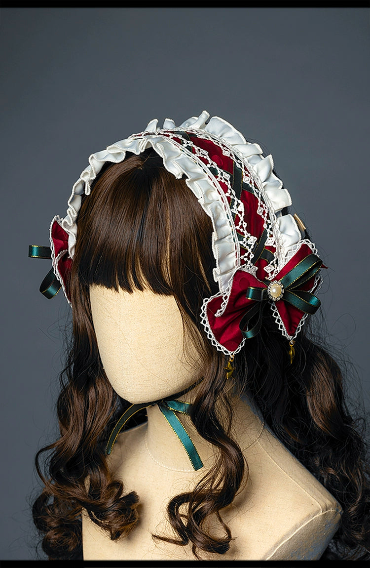 Youpairui - Leicester - Elegant Lolita Red Christmas Headdress