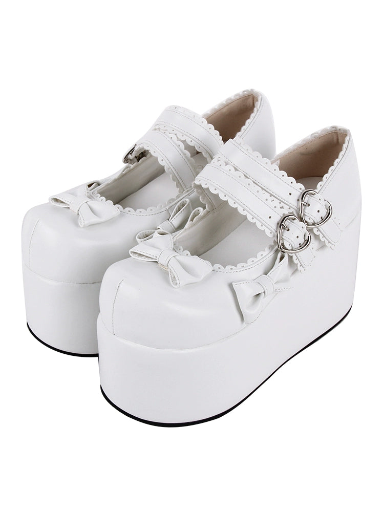Angelic Imprint~Angelic Imprint~Punk Lolita Shoes High Platform Shoes with Bow   