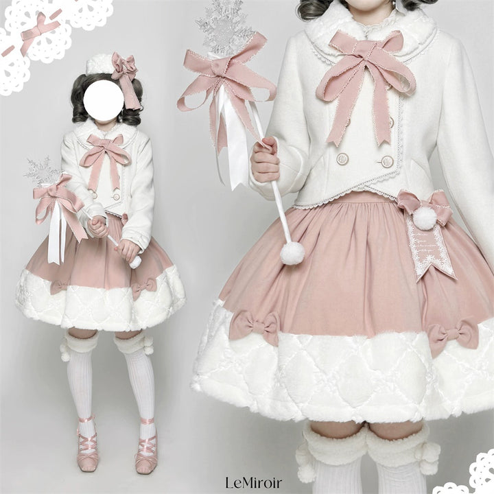 LeMiroir~Winter Solstice Coat~Sweet Lolita Woolen Coat Embroidery Skirt Short Outwear 40360:657016