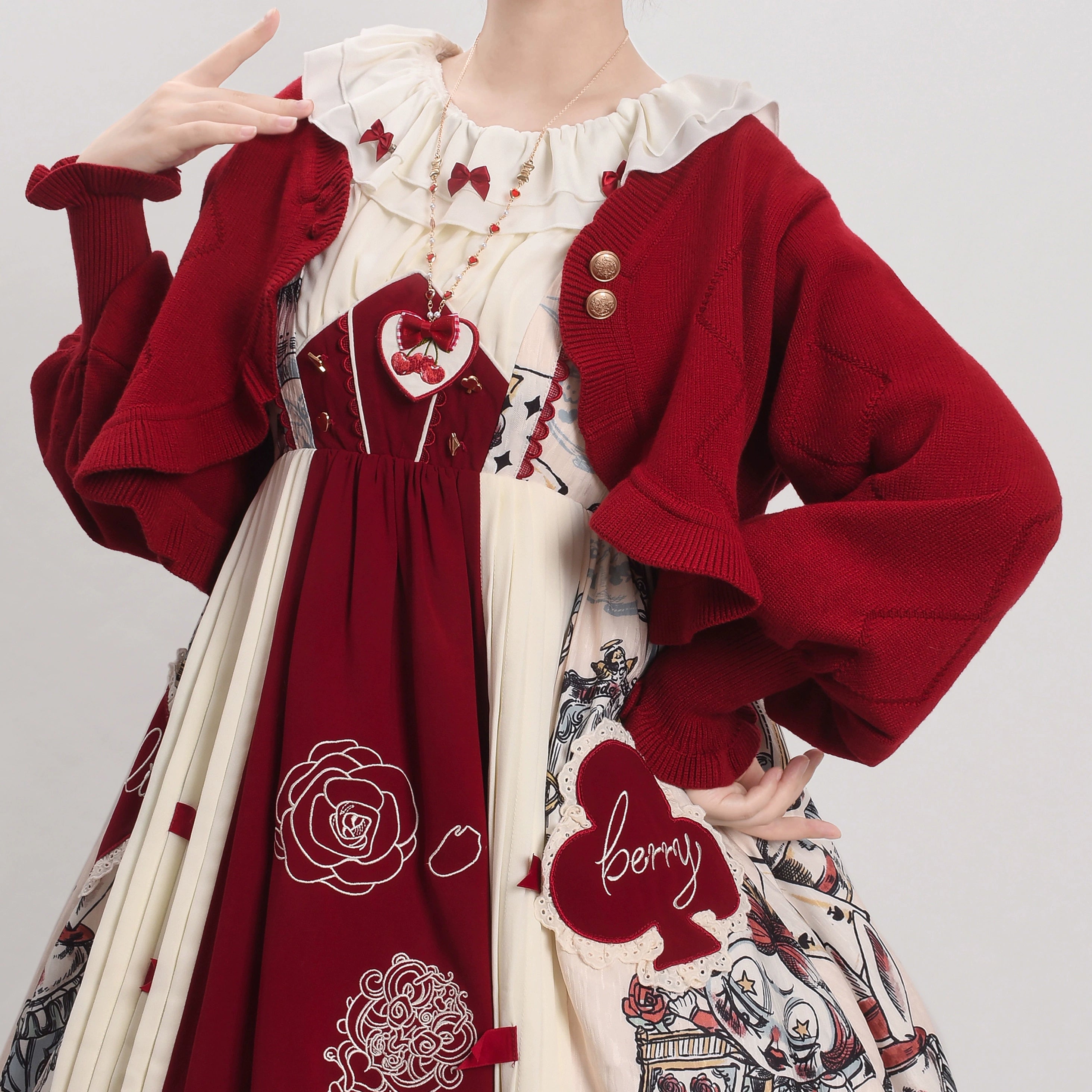 MIST~Cookie~Vintage Lolita Cardigan Short Sweater Multicolors 31538:369500