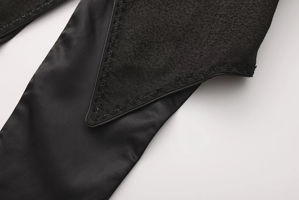 Immortal Murky Portrait - Ouji Lolita Long Swallowtail Black Coat