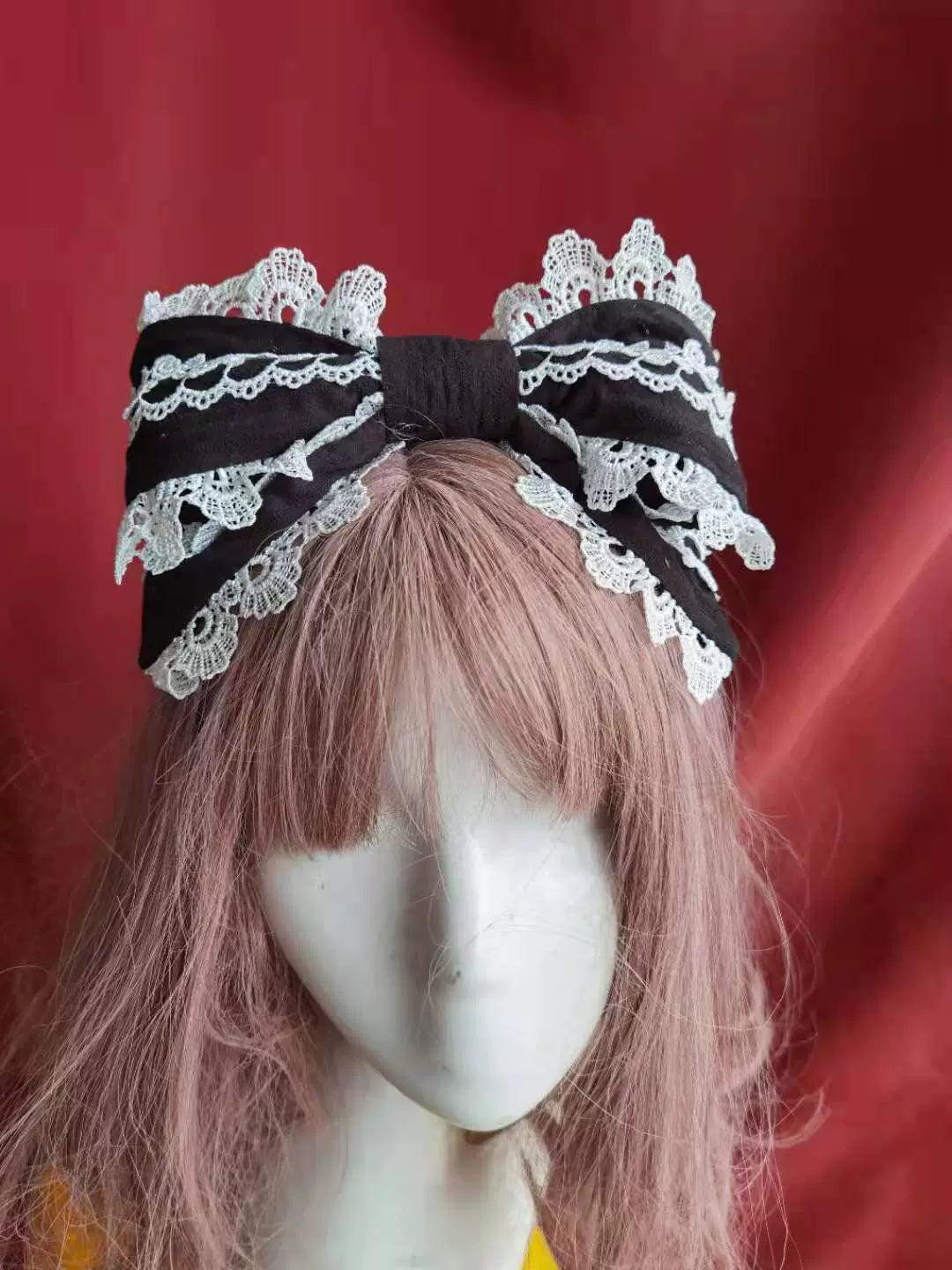 Mirror Doll - Old School Lolita Tiered Hem JSK with Polka Dot Lace 45540:853659