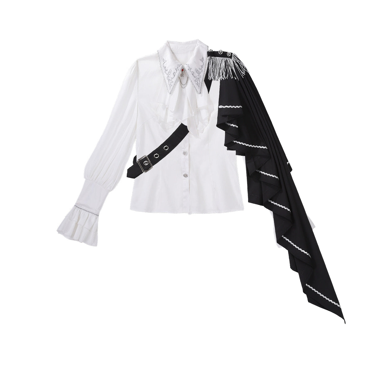 Your Princess - Ouji Lolita Pants Set, Detachable Jabot & Shawl 44129:797296