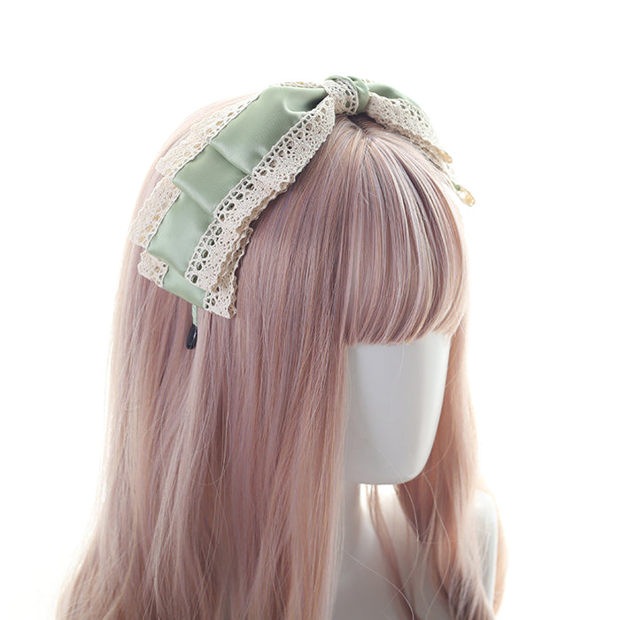 Xiaogui - Sweet Lolita Headdress, Japanese Lace KC light green