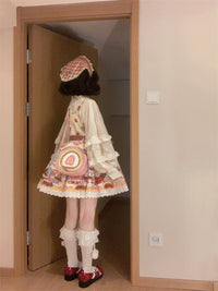 GURURU~Strawberry Cake Roll~Sweet Cute Lolita Shoulder Bag Crossbody Bag