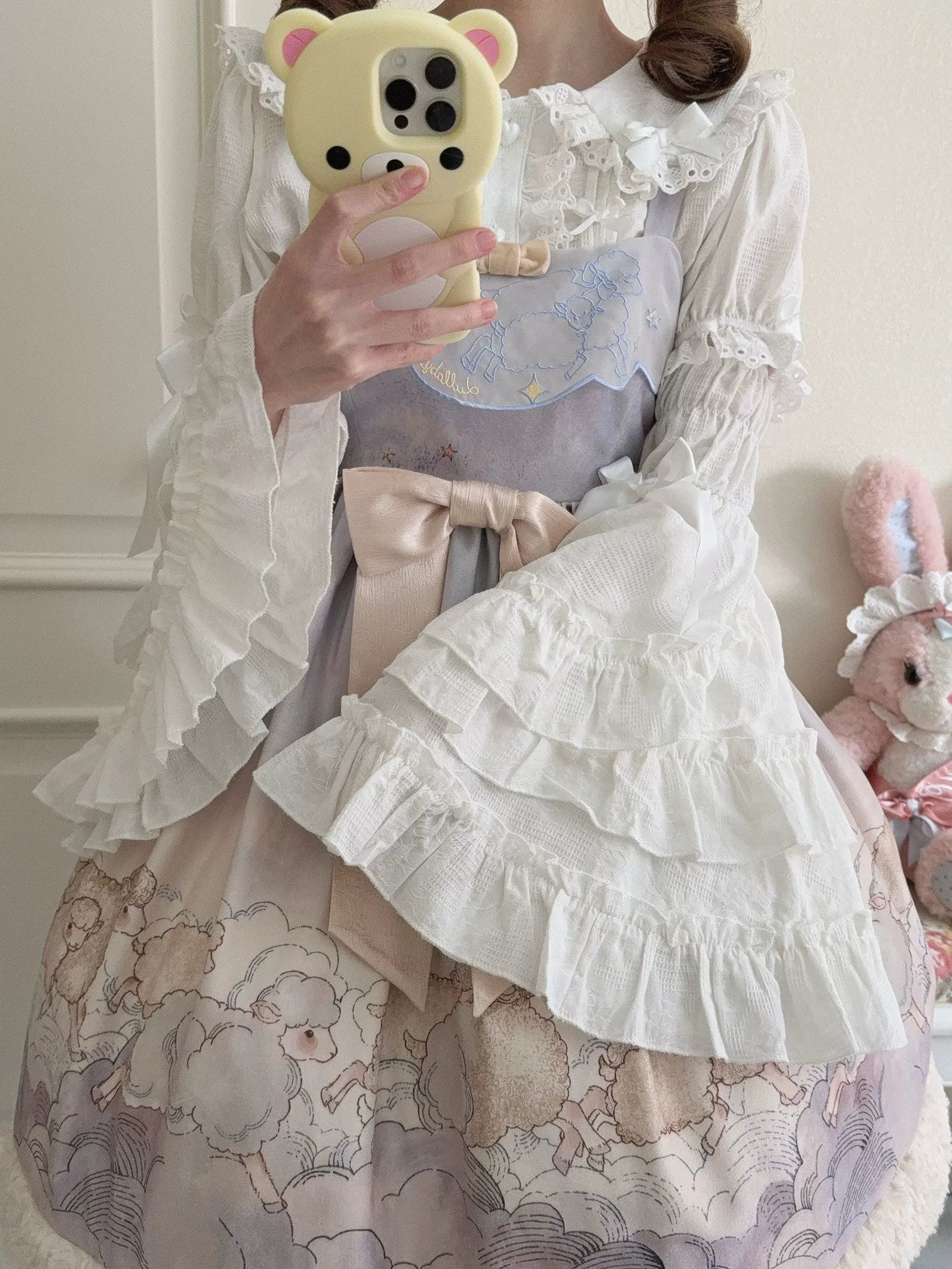 Kawaii Lolita Blouse, Detachable Hime Sleeves