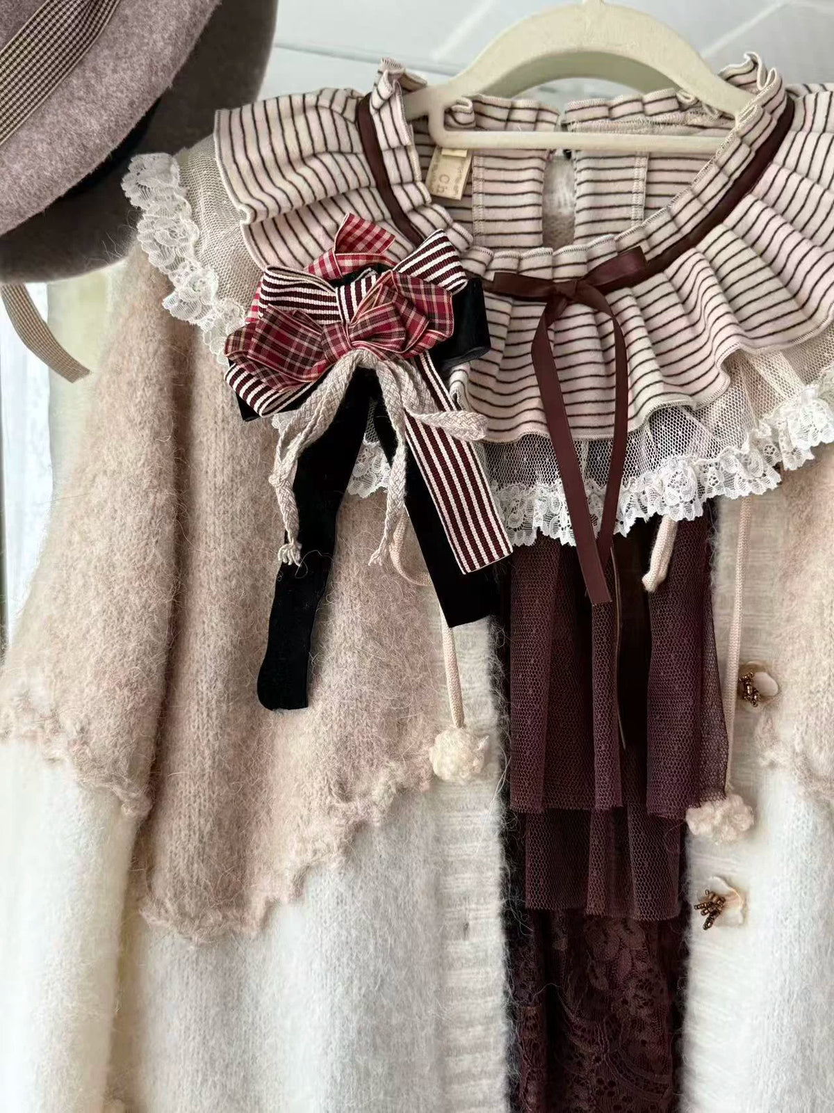 Himawari - Sweet Lolita Long Sleeve Blouse, Tiered Ruffle Collar 45973:869722
