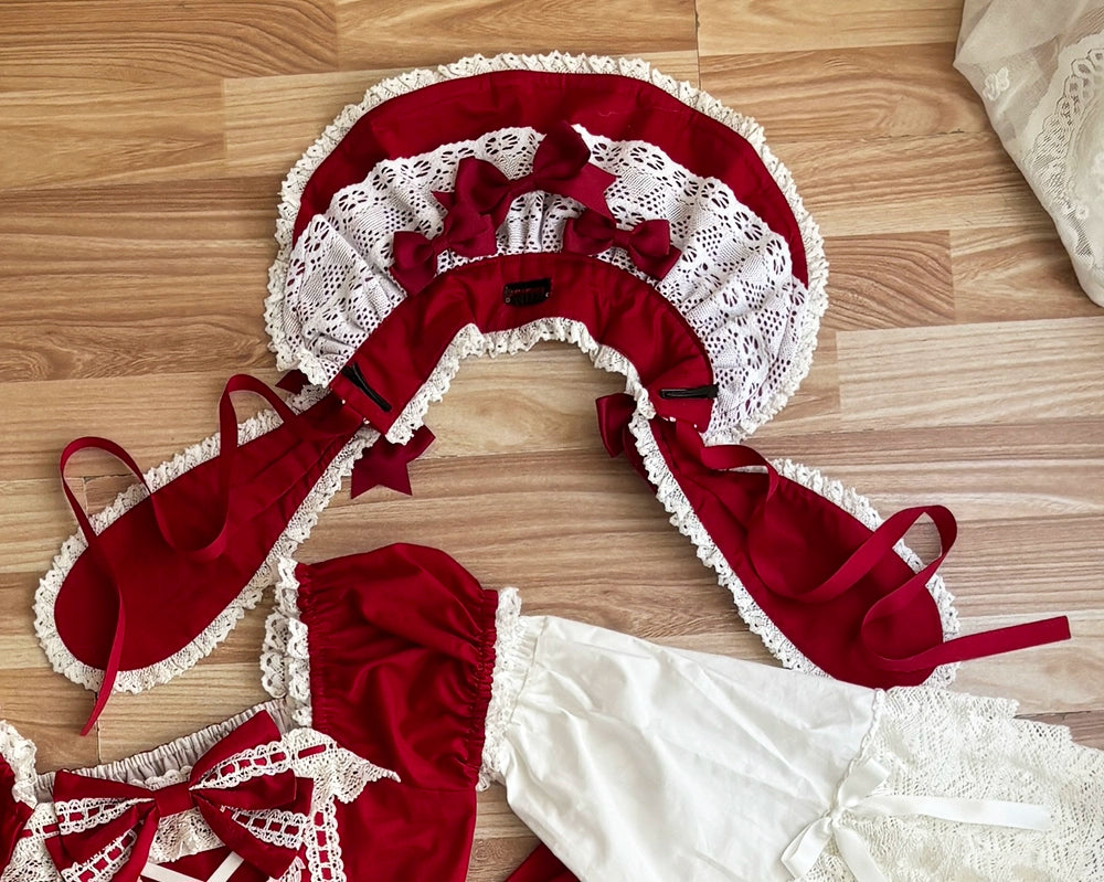 Miss Point - Vintage Petal Rabbit - Old School Lolita Headdress Suit With Bunny Ear 43134:766760