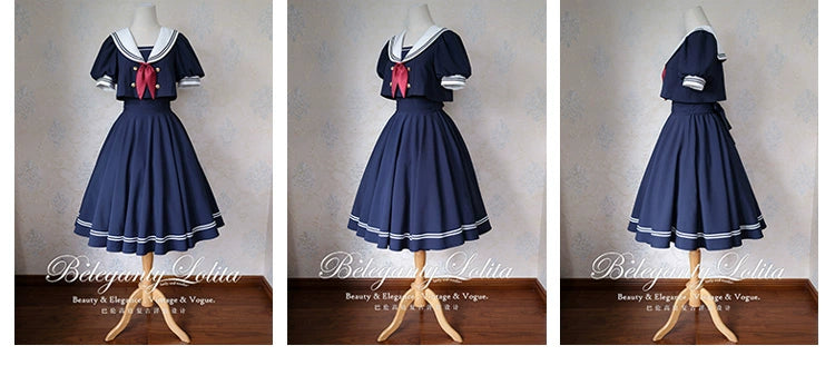 Beleganty - Sea and Wind Separate SP3.0 - Sailor Lolita Puffy Sleeve Blouse 43389:775321