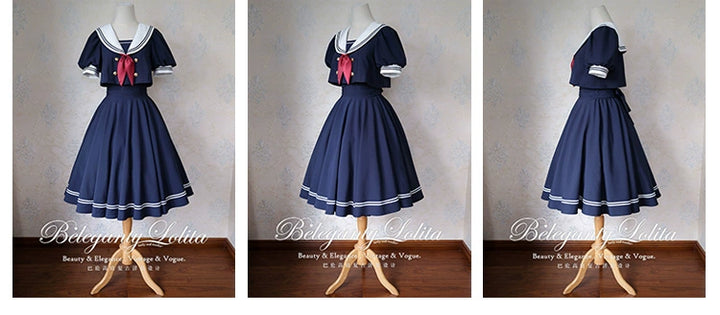 Beleganty - Sea and Wind Separate SP3.0 - Sailor Lolita Puffy Sleeve Blouse 43389:775321