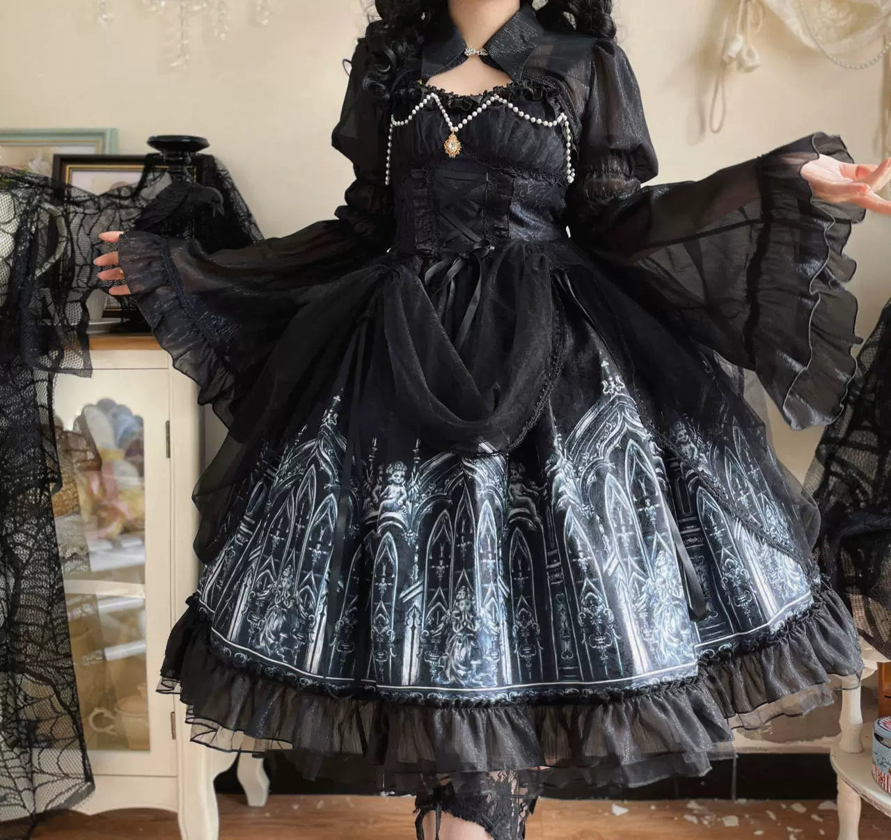 Sugar Girl - Silent Night Church - Gothic Lolita JSK Dress & Bolero 43927:789850