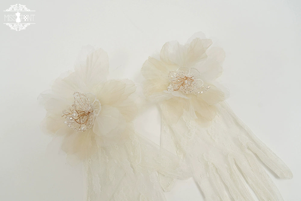 Miss Point - Twilight Radiance - Retro Lolita Accessories, Embroidered Handbag