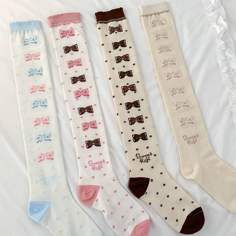 Roji Roji~Winter Lolita Thigh High Socks Slim Leg Socks   