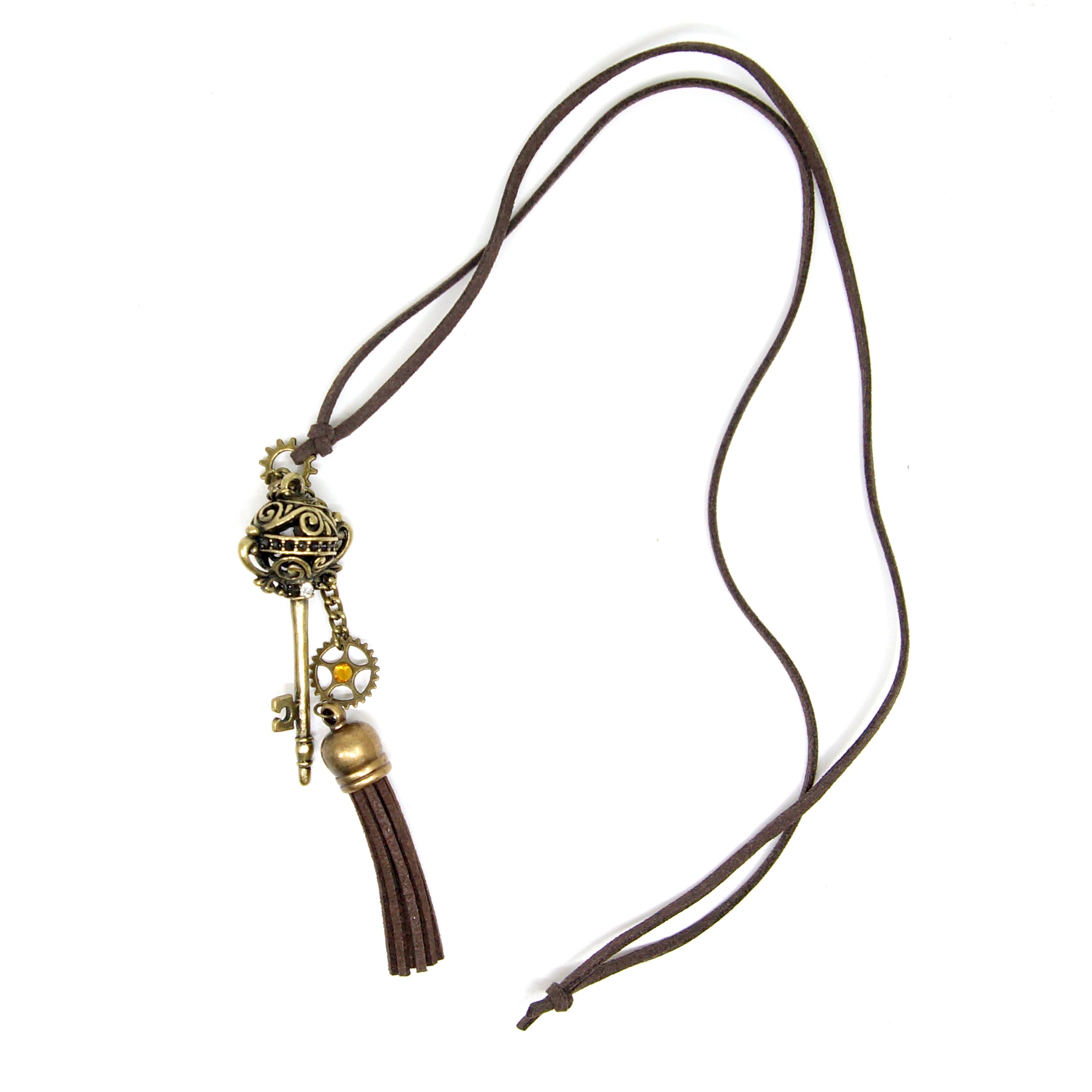 Mr. Yi's Steam Continent - Punk Lolita Lolita Vintage Necklace Sweater Chain Brass-colored necklace only