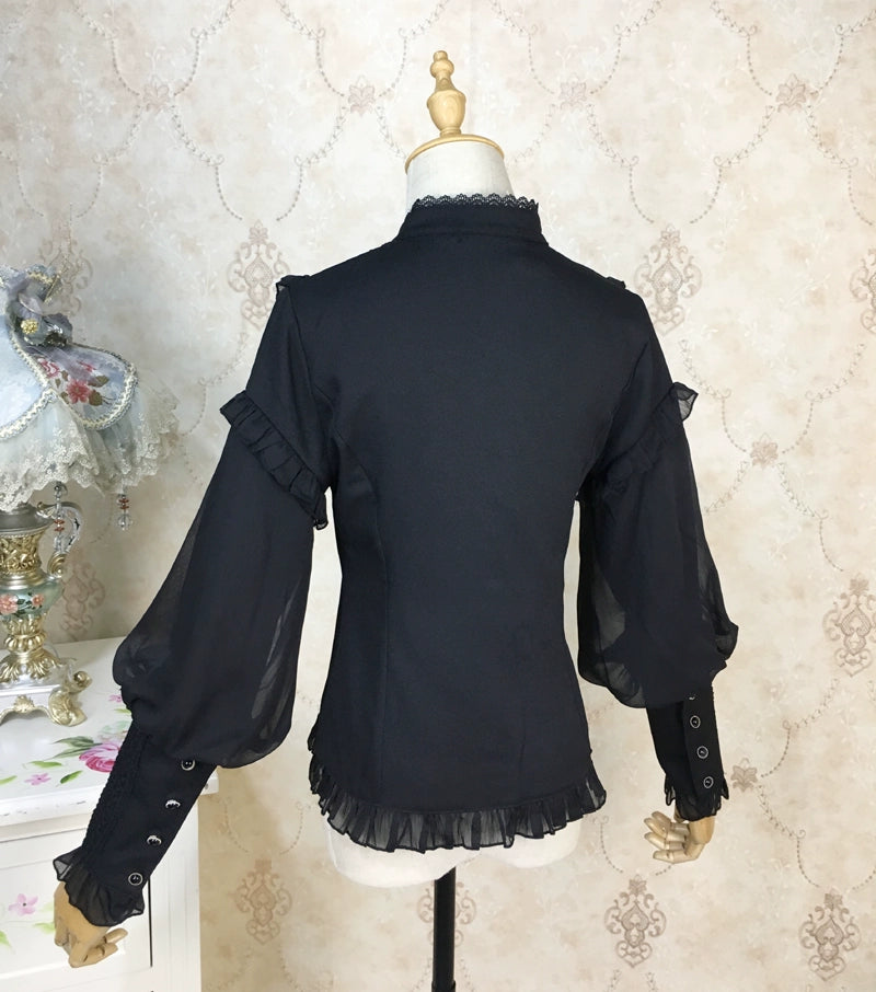 Princess Tailor Lolita~Classic Lolita Blouse Mutton Sleeves Thick Lolita Shirt 39986:648798