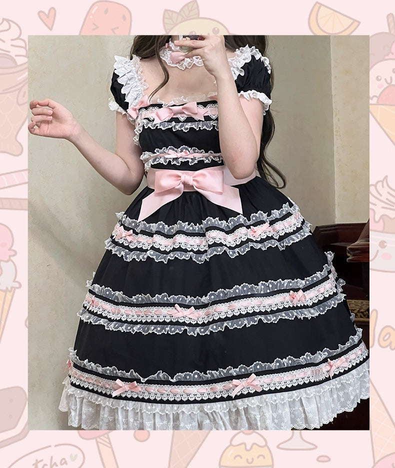 NanShengGe - Love Ice Cream - Sweet Lolita OP Dress Plus Size Multicolor