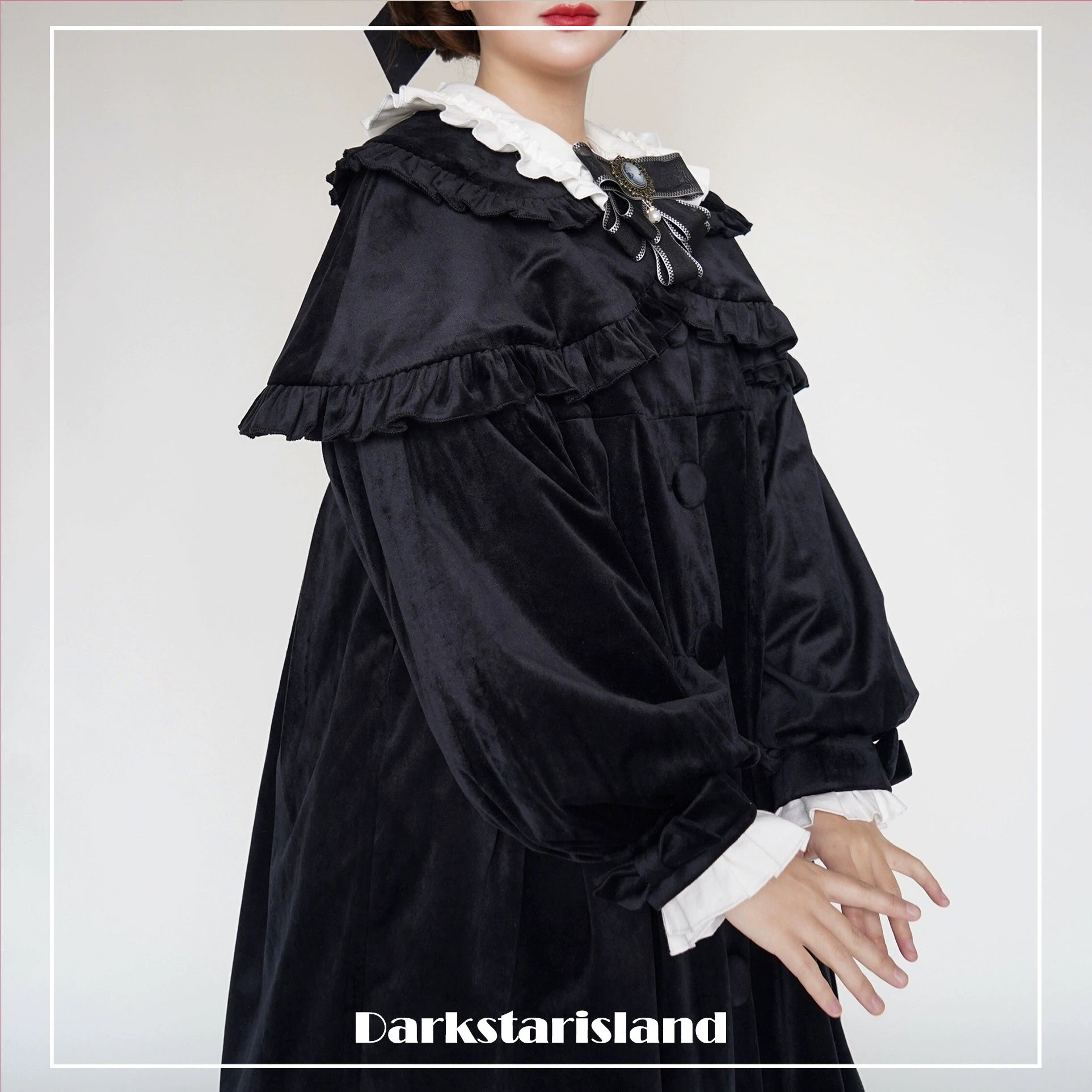Dark Star Island~Winter Lolita Cape Velvet Antique Lolita Coat 32870:394832